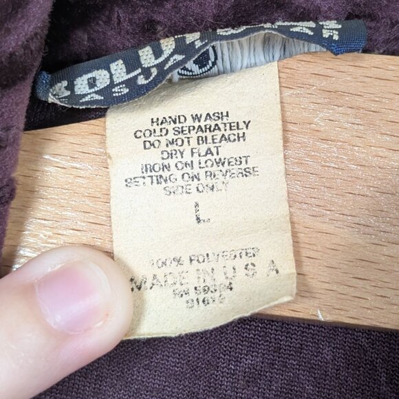 VTG Women's Purple Velvet Burnout Floral Button Down Shirt size L Whimsigoth - Picture 6 of 6